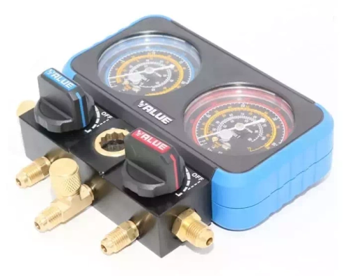 Манометрический коллектор Value VRM2-B-0501(R22/ 134/ 404/ 407; 2-х вентильный; 3 шланга 150см; упак. кейс)