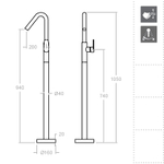 Напольный смеситель для раковины ALEXIA 367602S