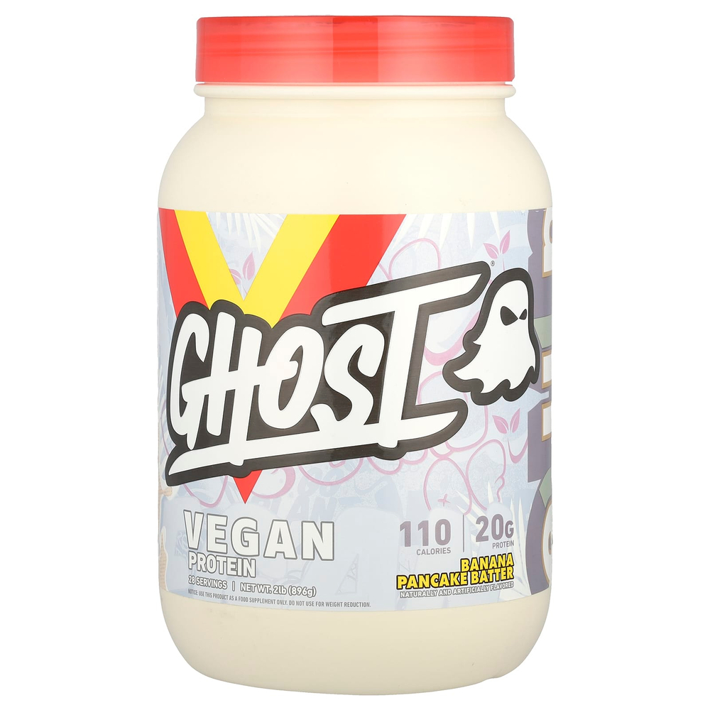 Ghost, Vegan Protein, тесто для банановых блинов, 896 г (2 фунта)