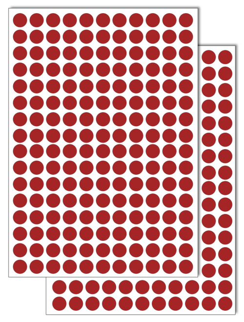 Темно-красные виниловые наклейки для маркировки Policomprint М10, 10 мм.