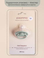 Пустышка Paomma с соской из силикона, M (6-18 мес), Rose