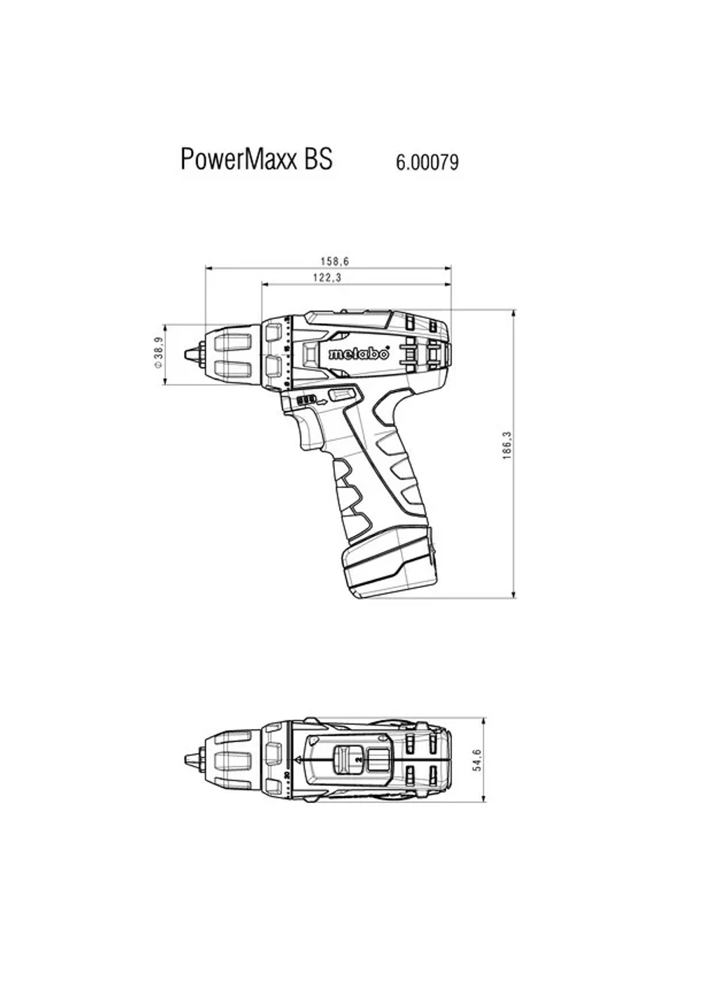 Аккумуляторный шуруповерт Metabo PowerMaxx BS 600079550