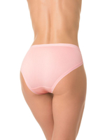 Бамбуковые трусики-слипы со вставками из цветочного кружева (Размер: S) (Цвет: сиреневый)