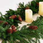 Хвойная гирлянда с шишками "Pine" литая хвоя