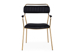 Стул на металлокаркасе Woodville Aspen black, gold