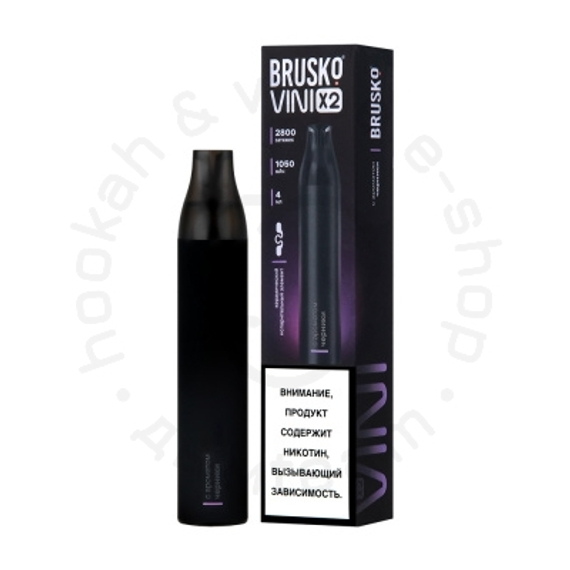Одноразовая ЭСДН BRUSKO VINI X2 с ароматом черники, 20 мг/см3, 4 мл (М)
