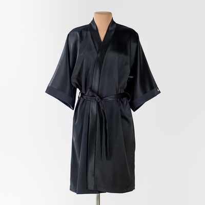 X 1-30-01 Атласный танцевальный халат с Именем Фамилией и стразами. | Vasileva Dance