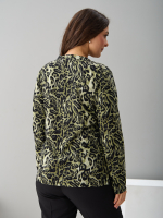 Блузка БЛ-22/зеленый-леопард