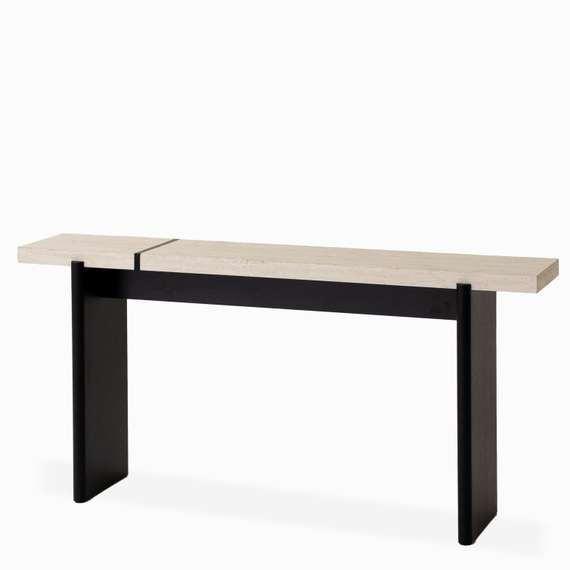 Консоль Silvo 160х34 см, меламин, шпон дуба, камень