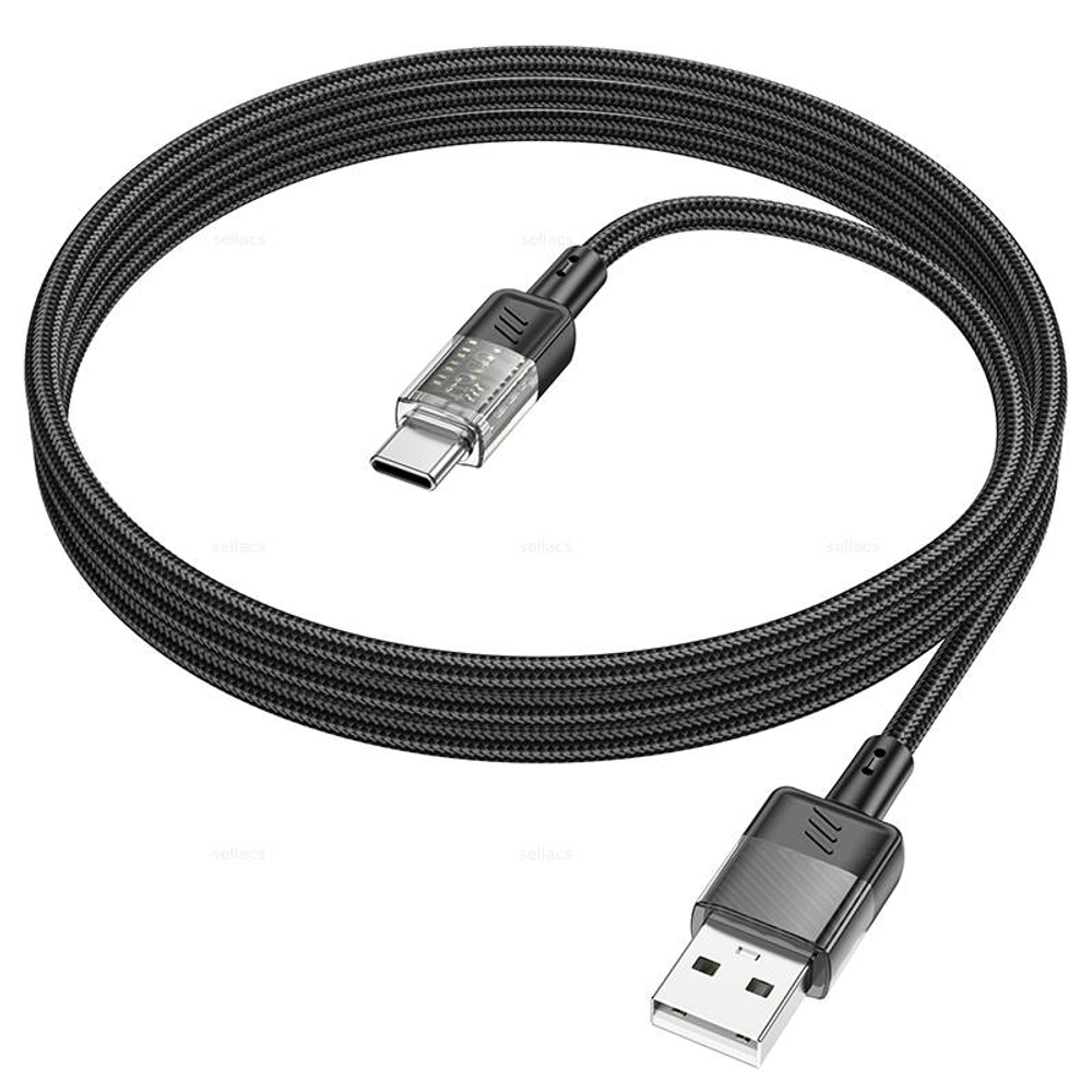 Кабель USB на Type-C 3A Hoco U129 (black)