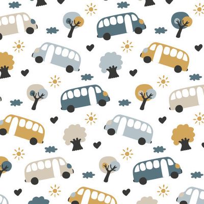 Buy baby fabric cars buses scandinavian style