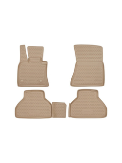Коврики в салон для BMW X5 E70, 2007-2013, 4 шт. (полиуретан, бежевые) NLC.05.17.212