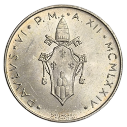 Монета 500 лир 1974 год Ватикан  "Гроздь винограда"