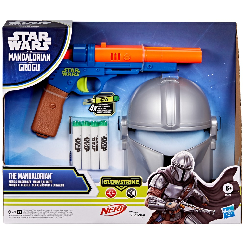Hasbro G2527 — Бластер NERF GlowStrike + маска «Мандалорец» Star Wars G2527 — фото 1