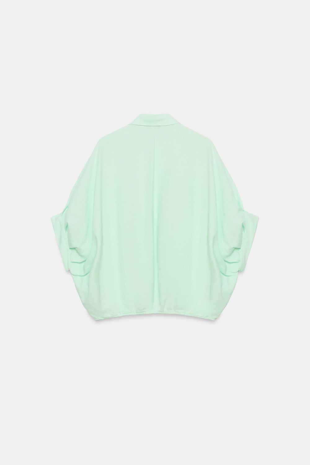 ZARA РУБАШКА ОБЪЕМНОГО КРОЯ, МЯТНЫЙ