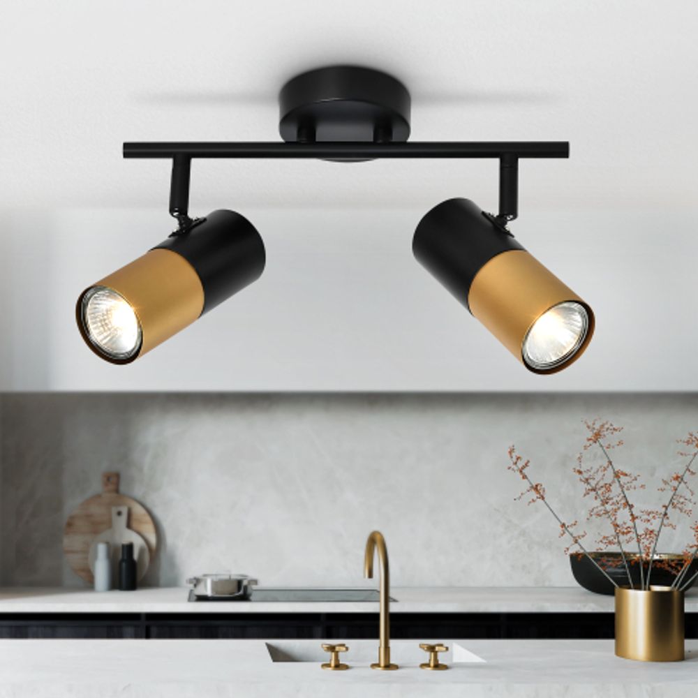 Светильник настенно-потолочный спот Rivoli Belladonna 7073-702 2 х GU10 15 Вт поворотный | Rivoli