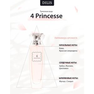 Туалетная вода DILIS 4 PRINCESSE, женская, цветочно-водяной аромат