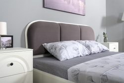 Кровать с ортопедическим основанием Валенсия 11.36.02, Белый шагрень, Велутто