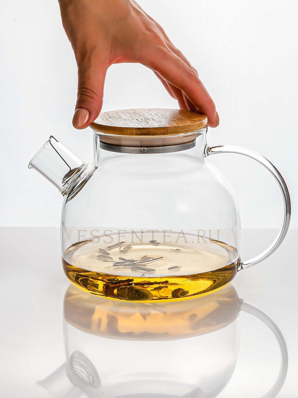 Чайник стеклянный с крышкой