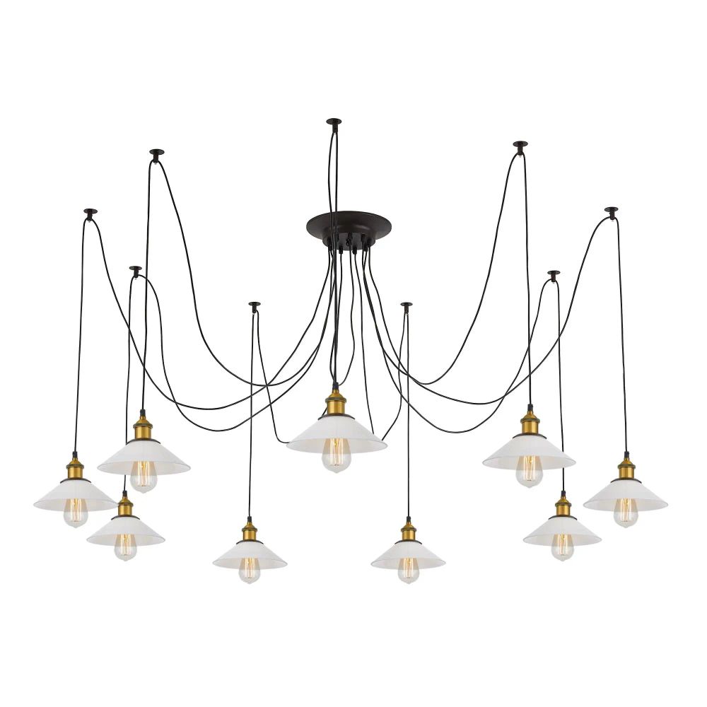 Citilux Эдисон CL451091 Люстра паук Венге Бронза