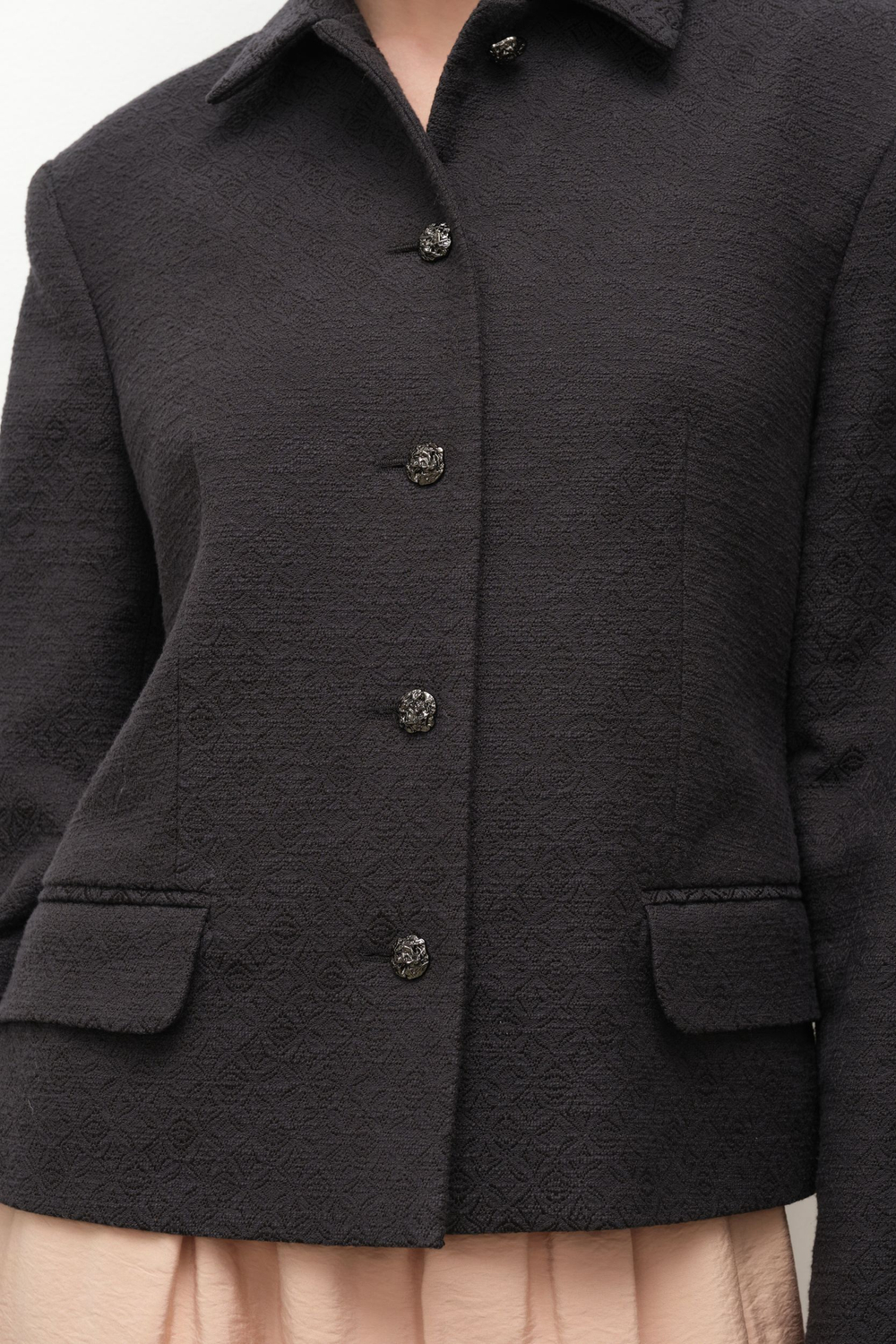 Жакет укороченный из жаккарда