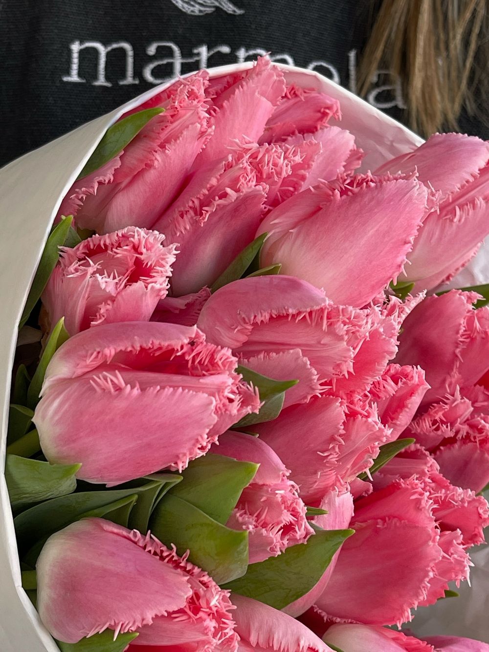 Тюльпаны кружевные - ярко-розовый цвет