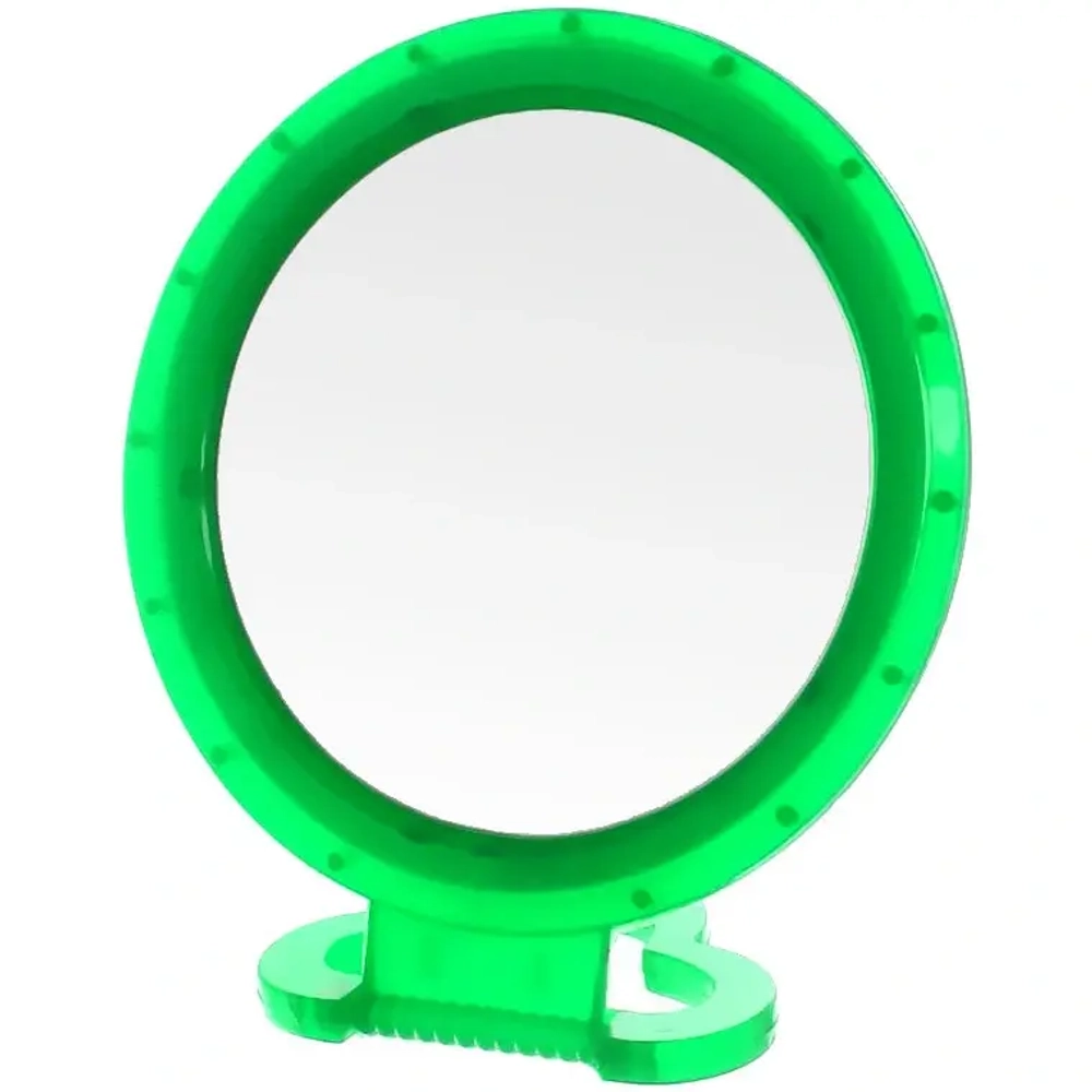 Зеркало настольное в пластиковой оправе «Удобное» круг, подвесное d-16,5см (Стикер на минивложение15шт)