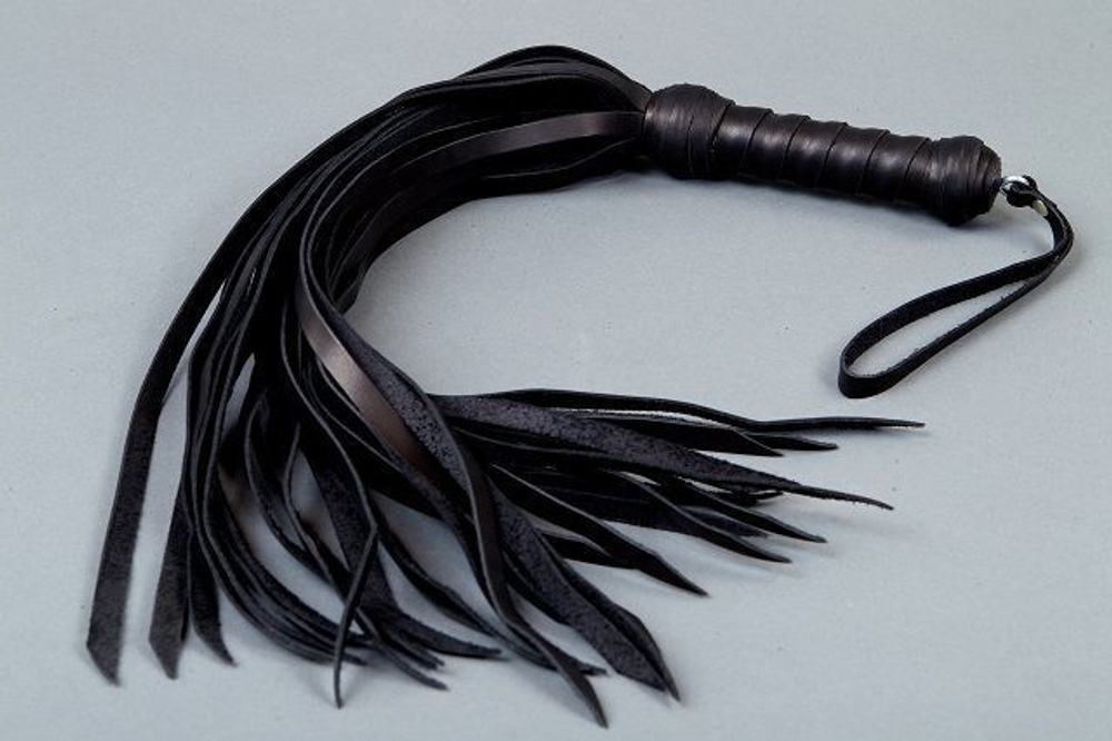 Чёрный 35-полосный флогер - 67 см. (Цвет: черный)