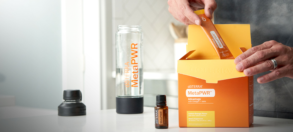doTERRA MetaPWR Advantage (лимонно-апельсиновый) с коллагеном + NMN, 30 саше