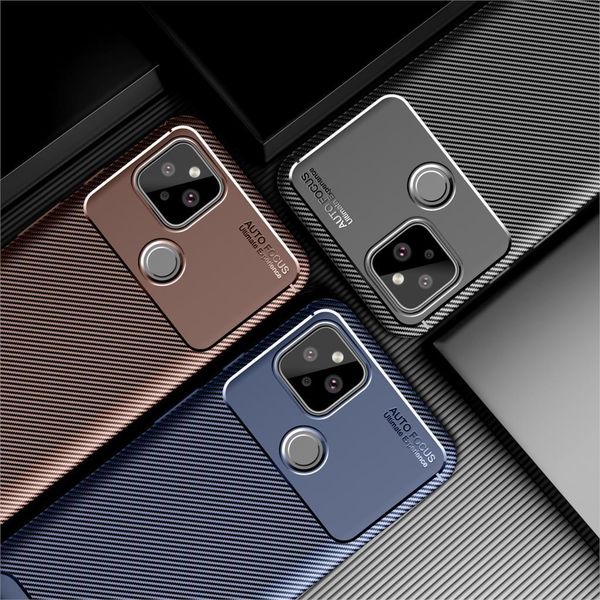 Силиконовый ударопрочный чехол Yuetao для Google Pixel 4a (Синий )