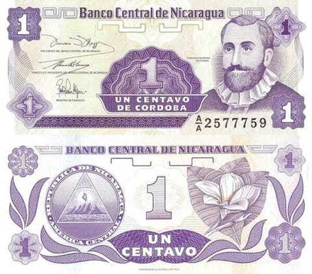 Никарагуа 1 Кордоба 1991 Франсиско Эрнандес де Кордова UNC