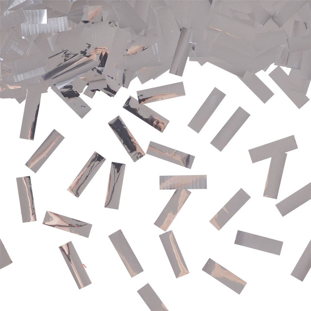 Хлопушка Бумфети 80см фольг конф серебро