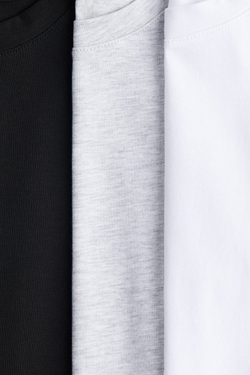 H&M Набор из трех футболок, светло-серый