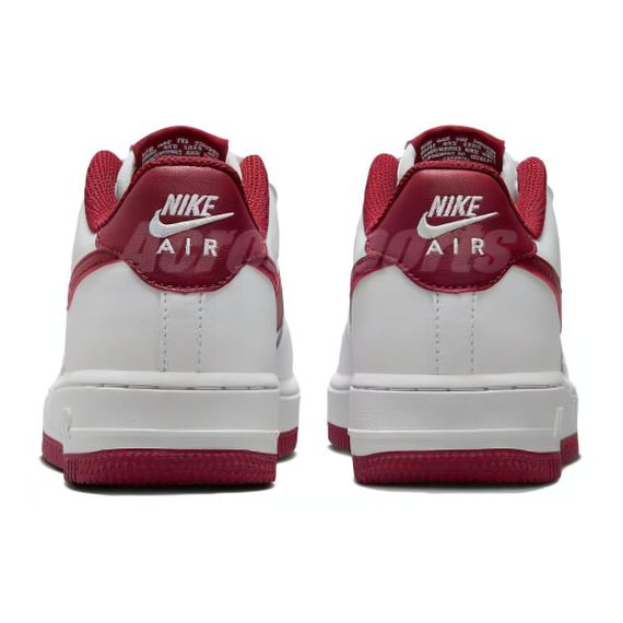 Nike Air FORCE 1 Детские Скейтборды, Низкие Белые и Красные кроссовки
