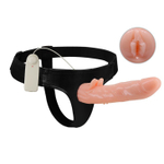 Вибрирующий страпон с пультом управления - 21 см.