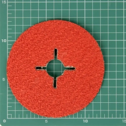 Фибровый шлифовальный круг по металлу DEBEVER 125 мм P80 (со шлицами), керамическое зерно, 5 шт