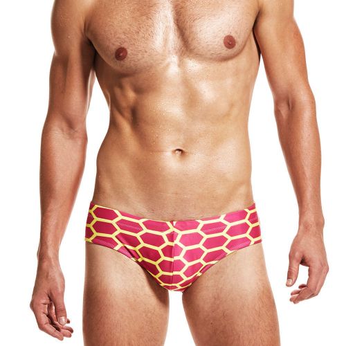 Мужские плавки красные с принтом UXH с внутренним карманом