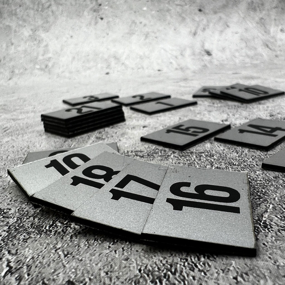 Нумерация для гардероба, наклейка на вешалки, 2х3 см