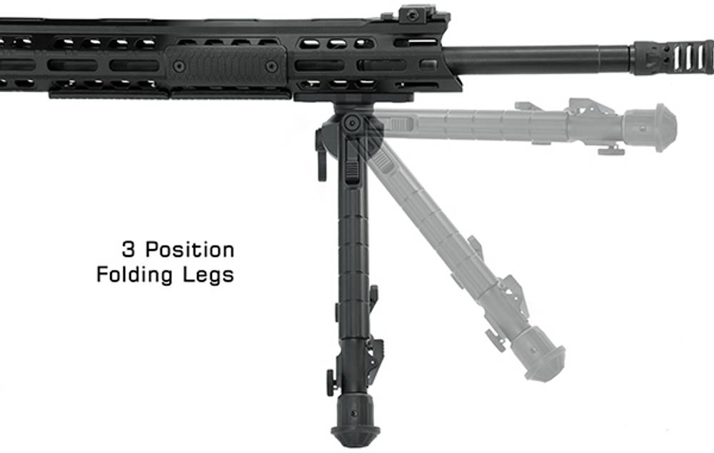 Сошки Leapers UTG 360° для установки на оружие на шину M-Lok высота от 20 до 31 см (TL-BPM03)