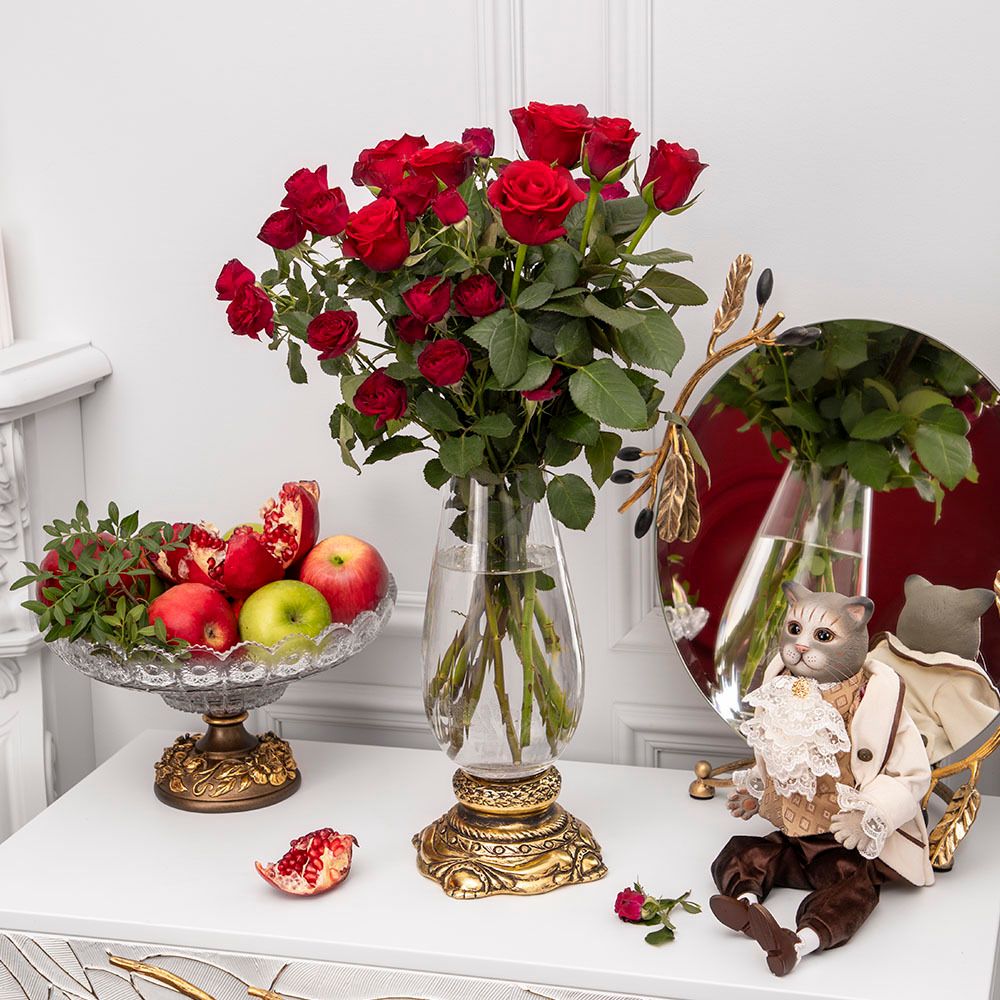 Ваза для цветов Флора Бронза