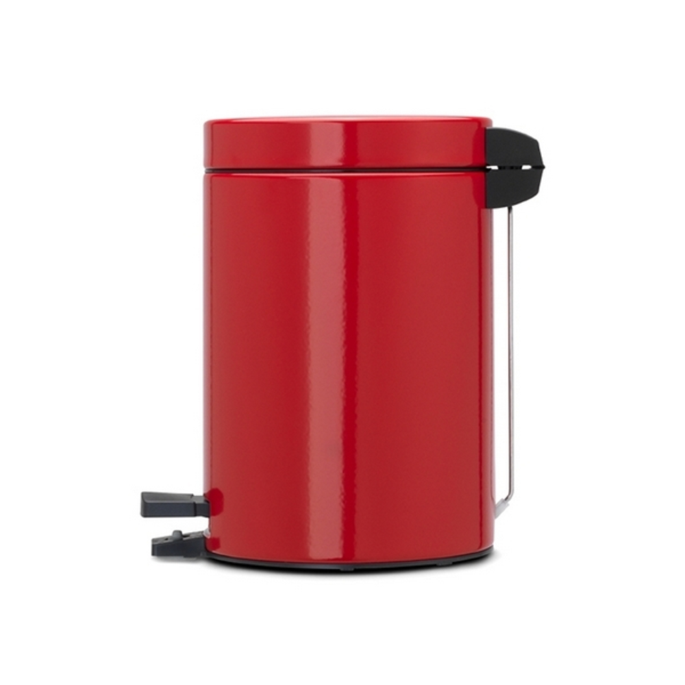 Ведро для мусора Brabantia красное 3л вид сбоку