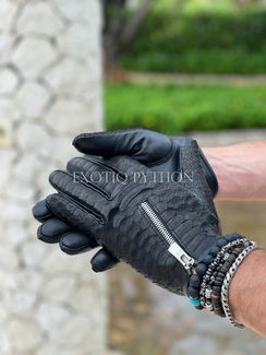 Перчатки из кожи питона AC-77