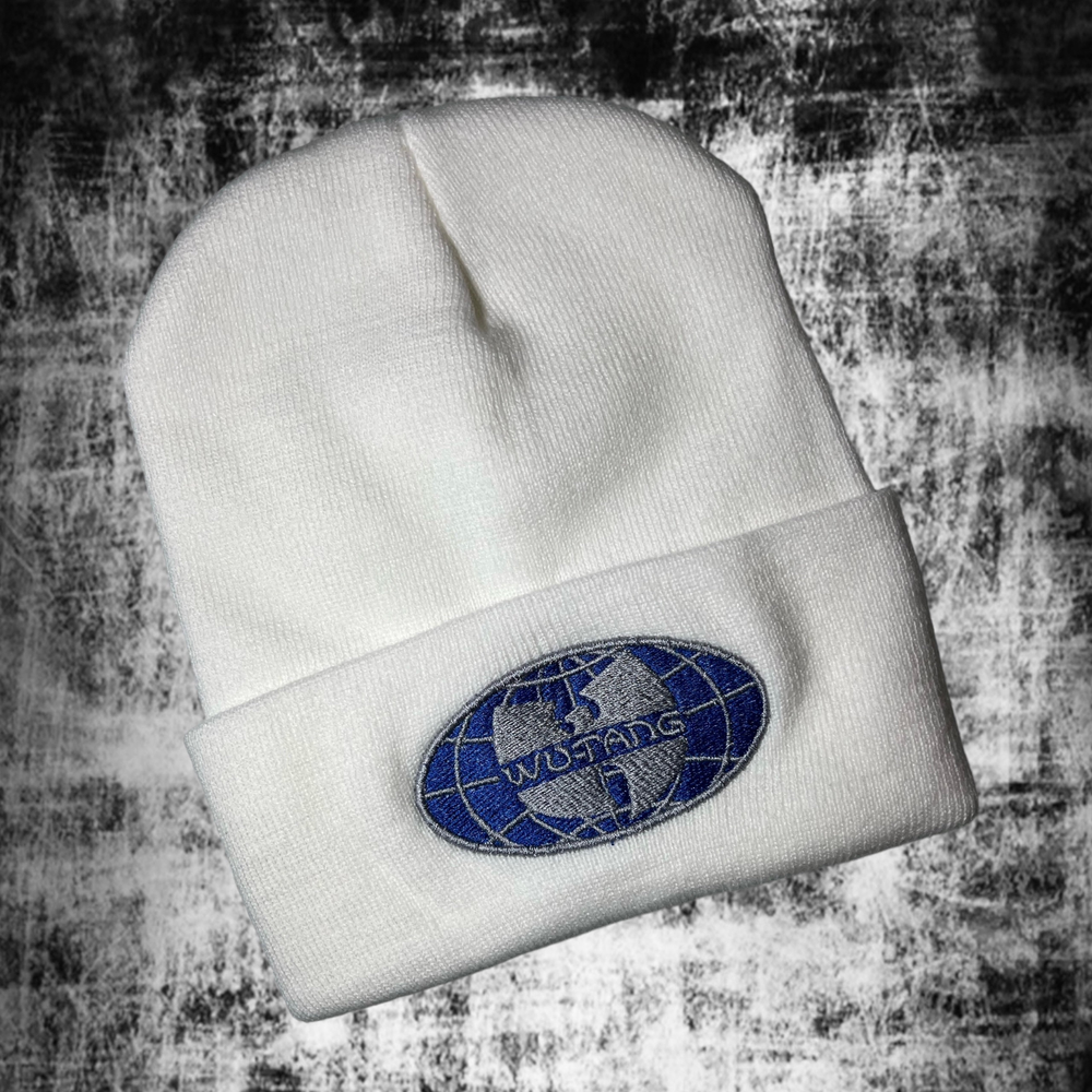 Шапка Wu-Tang Forever white с подворотом