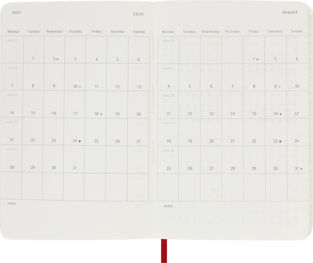 Ежедневник Moleskine (DSF212DC2) Classic Soft Pocket 90x140мм 400стр. мягкая обложка красный