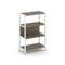 Shelf System Односекционный стеллаж трехярусный SN.STM-311 Вяз Благородный/Металл Белый 810*400*1246
