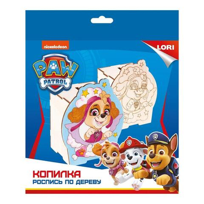 Роспись по дереву Копилка "Щенячий патруль Скай" (Lori)