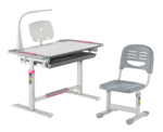 Комплект растущей детской мебели Fundesk Littonia парта + стул + выдвижной ящик + подставка + лампа