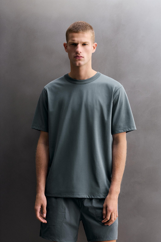 ZARA ФУТБОЛКА ДЛЯ ТРЕНИРОВОК COMFORT, СТАЛЬНОЙ СИНИЙ
