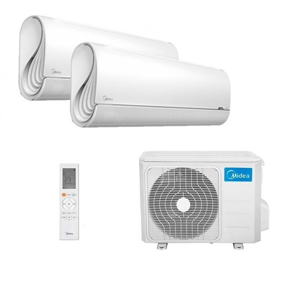 Мульти сплит-система Midea на 2 комнаты (25+25 кв.м.) серия BreezeLess