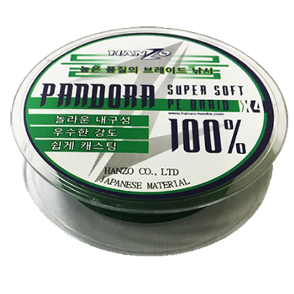 Шнур Hanzo Pandora Super Soft x4 100м Green -